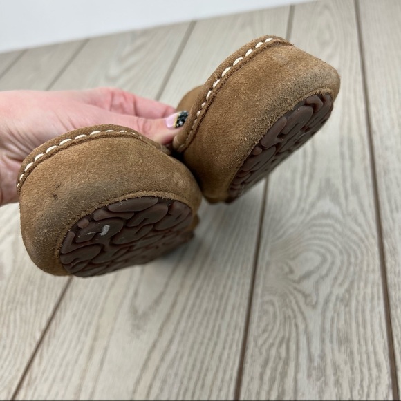 UGG Ansley Slipper Shoes US6 Chestnut (tan) $100 Indoor Outdoor Moccasin Flat - Picture 4 of 9